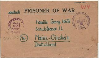 1945 Deutsch Prisoner Of War Entire Letter