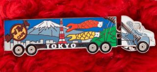Hard Rock Cafe Pin Tokyo Keep On Truckin Mt.  Fuji Koi Fish Tower Truck Big Rig