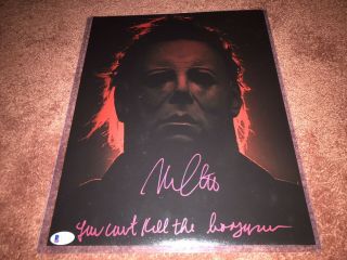 Nick Castle Halloween Auto Signed 11x14 Photo Bas Michael Myers Horror