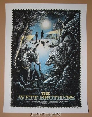 Zeb Love Avett Brothers Morgantown Concert Poster Print Signed Numbered Art