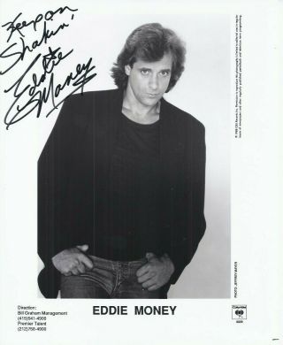 Eddie Money Signed Photo Autographed 8x10 Baby Hold On Think I 
