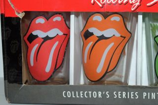 ROLLING STONES COLLECTOR SERIES GLASSES 4 PACK IN THE BOX 2