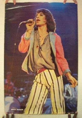Mick Jagger Poster Vintage The Rolling Stones