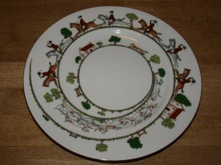 Coalport - England - Hunting Scene - Dinner Plate - 10 3/4 "