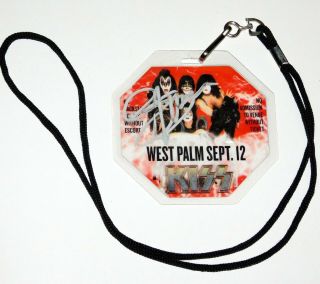 Kiss Band Gene Simmons Paul Stanley Signed Autograph Meet Greet Pass W Palm Bch