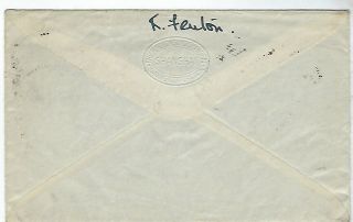 China 1941 Shanghai to USA 50c cover with reverse HS/BC perfin 2