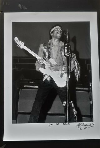 Jimi Hendrix By John Rowlands Photo Fine Art Print 18x24 Toronto May 1969 Cd Dvd