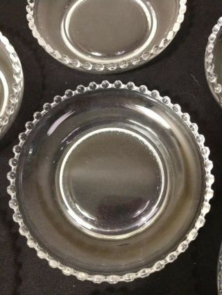Set of 7 Vintage Imperial Clear Glass Candlewick Berry Bowls 5.  25 