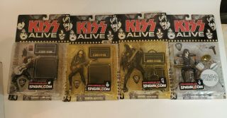 Kiss Alive Action Figures - Complete Set Of 4 Mcfarlane Toys 2000 Stage