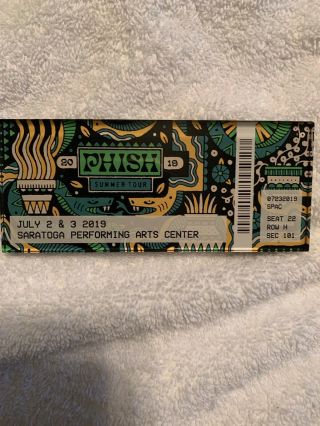 Phish Saratoga Springs Spac Lucite Ticket Magnet Ticket July 2019