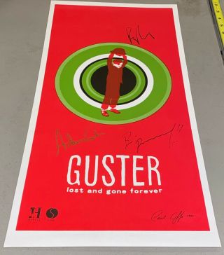 Guster Lost And Gone Silk Screened 3 Color Print Signed Promo Poster Rare 1999