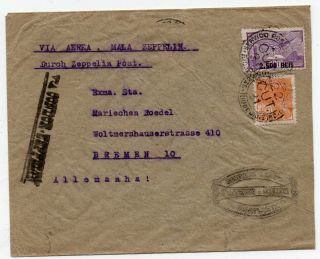 1931 Brazil To Germany Zeppelin Cover,  Special Cancels,  High Value