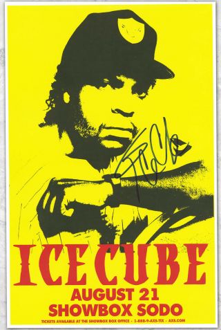 Ice Cube Autographed Concert Poster Nwa