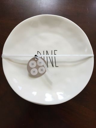 Rae Dunn Set Of 4 Dine 10inch Large Round Dinner Pottery Plates