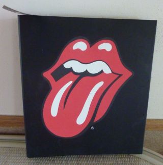 1.  5 " 3 - Ring Binder Black Rolling Stones Classic Tongue Logo
