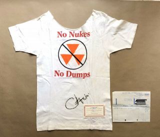 Cher No Nukes No Dumps T - Shirt Worn & Signed By Cher.  A Star Is Worn 1987