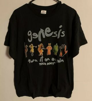 2007 Genesis " Turn It On Again " Concert Tour (l) T - Shirt Phil Collins Cond.