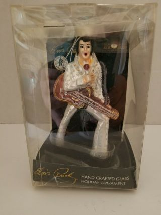 Elvis Presley Hand Crafted Glass Holiday Ornament By Kurt Adler