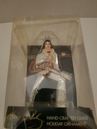 Elvis Presley Hand Crafted Glass Holiday Ornament By Kurt Adler 2