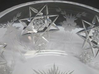 American Brilliant Period Cut Glass signed Hawkes Antique abp 2