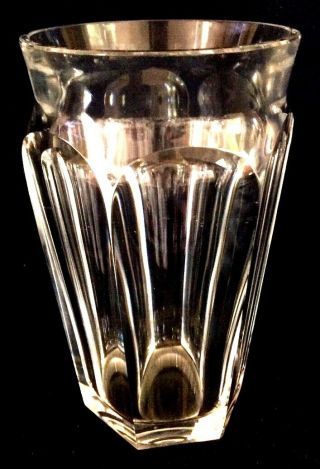 Baccarat France " Tallyrand” 6 3/4” Mantel Vase.  Panel Cut Crystal.  Art Glass.