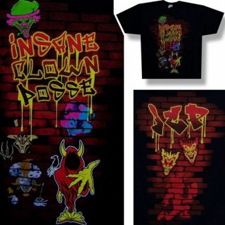 Insane Clown Posse Brick Wall Icp Black T Shirt S