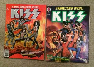 Kiss Comic Book Marvel Special Magazines Vintage