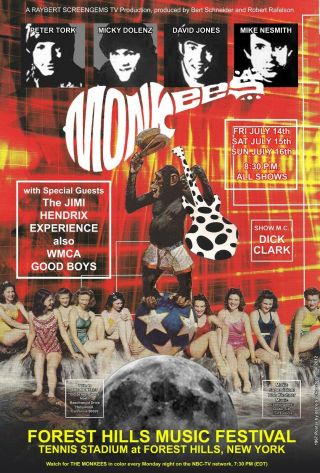 The Monkees Concert Poster By Rock Artist Carl Lundgren