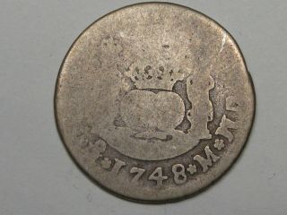 1748 Mm.  2r Silver 2 Reales Of Mexico.  19