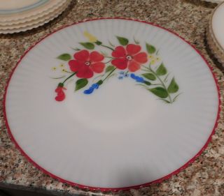Vintage Petalware Mountain Flowers Macbeth - Evans Glass 10 3/4 " Cake Plate