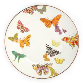 Mackenzie Childs Butterfly Garden Dinner Plate 10 " Retired