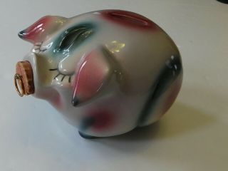 Corky Pig 1959 H.  P.  Co.  Piggy Bank W/orig Cork And Ring Nose