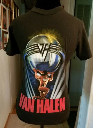 True Vintage 1986 Van Halen Concert T - Shirt 5150 Tour Black Single Stitch Sz M