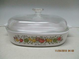 Corning Ware A - 10 - B Spice Of Life 10x10x2 Casserole Dish " Le Romarin " With Lid