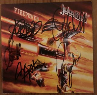 Judas Priest - Signed Firepower Cd Insert Booklet (all 5 Members)