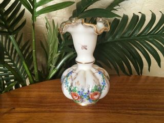 Vintage Fenton Charleton Floral Roses Porcelain Vase