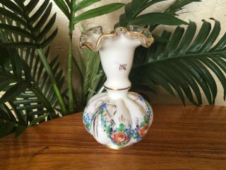 Vintage Fenton Charleton Floral Roses Porcelain Vase 2