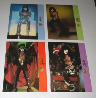 Kiss Army Kit Stand Up Postcards Vintage 1978 Complete Set Of Four