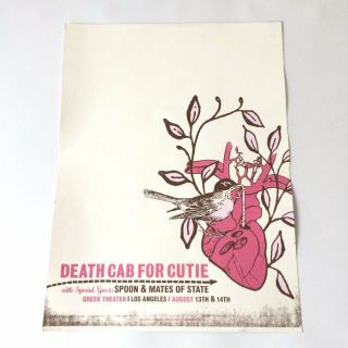 Death Cab For Cutie Spoon Mates Of States Concert Poster Artist Ryan Nole Indie
