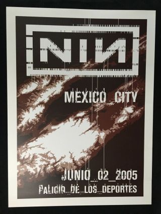 Very Rare Nin Live With Teeth Mexico City Limited Edition Tour Poster