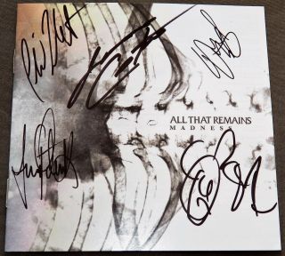 Oli Herbert Auto Rip 10/16/18 All That Remains Madness Signed Cd Phil Labonte