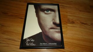 Phil Collins Both Sides - Framed Press Release Promo Poster