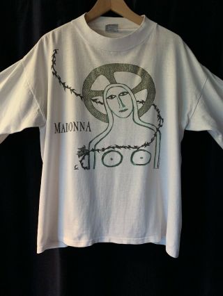 Madonna Blond Ambition World Tour 1990 Long Sleeved T - Shirt Size Xl