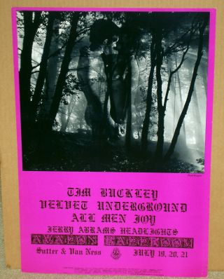 Nm - Fd 128 Velvet Underground Allmen Joy Fillmore Bg Family Dog Era Poster