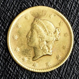1852 $1 Gold Dollar Liberty Head Type Coin