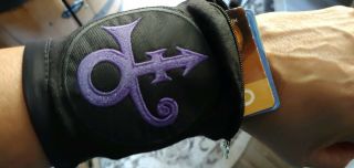Prince Rogers Nelson Black Love Symbol Coin Licence Credit Card Wrist Holder