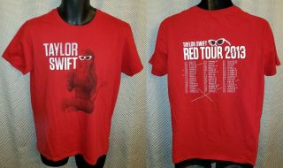 Taylor Swift Red Tour 2013 Concert T - Shirt - Adult Medium