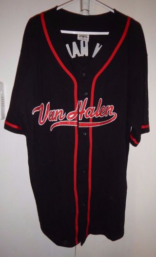 Vintage Van Halen 2004 Concert Tour Baseball Jersey Xl Blue Red Eddie Guitar