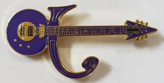 Purple Symbol Guitar Prince Lapel Pin - Purple Rain