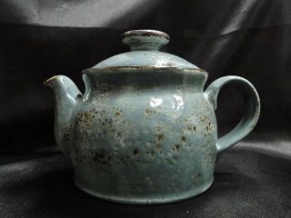 Steelite Performance Craft,  England: Blue Teapot Club W/ Lid,  4 1/2 ",  15 Oz